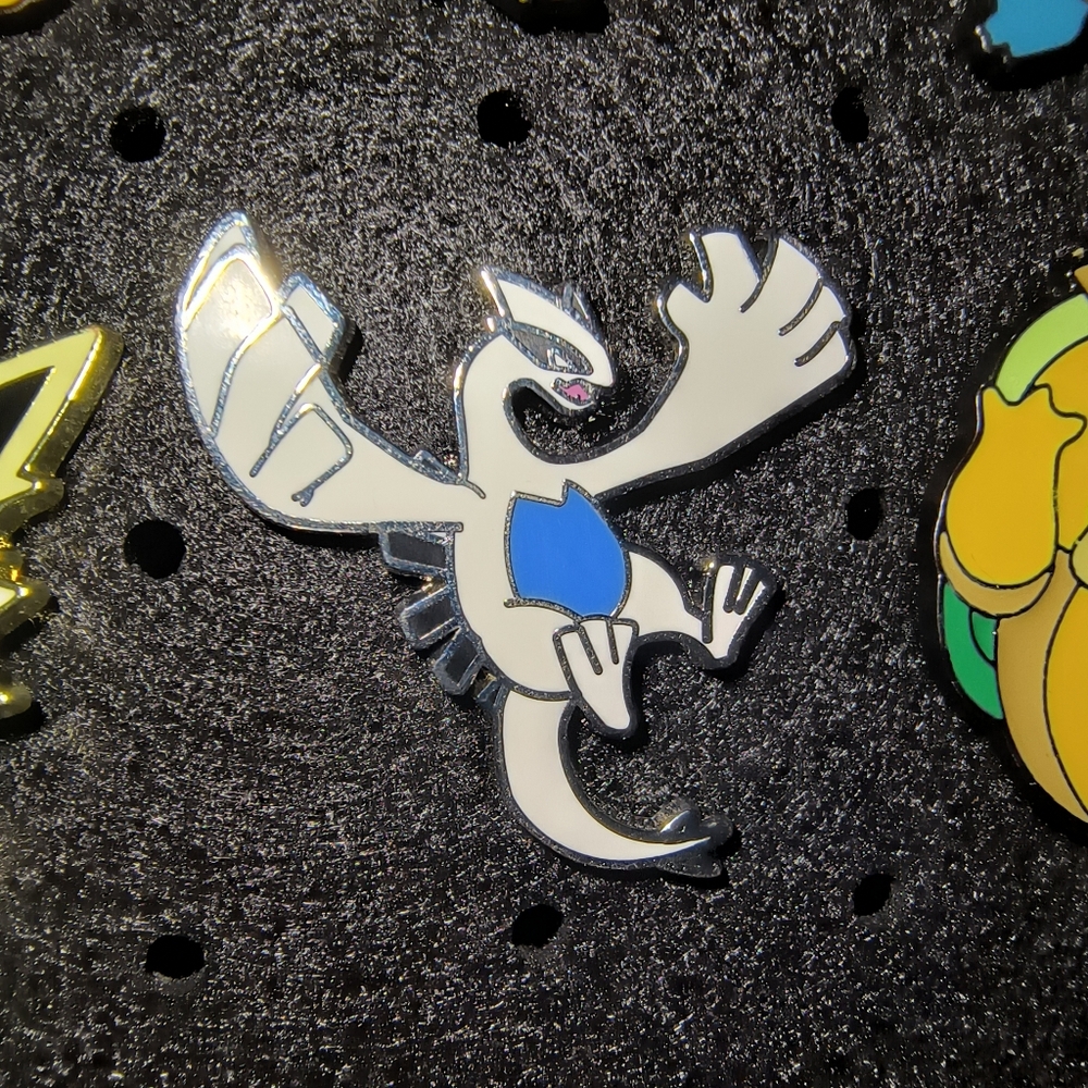 Pokemon Lugia Enamel Pin in White & Blue